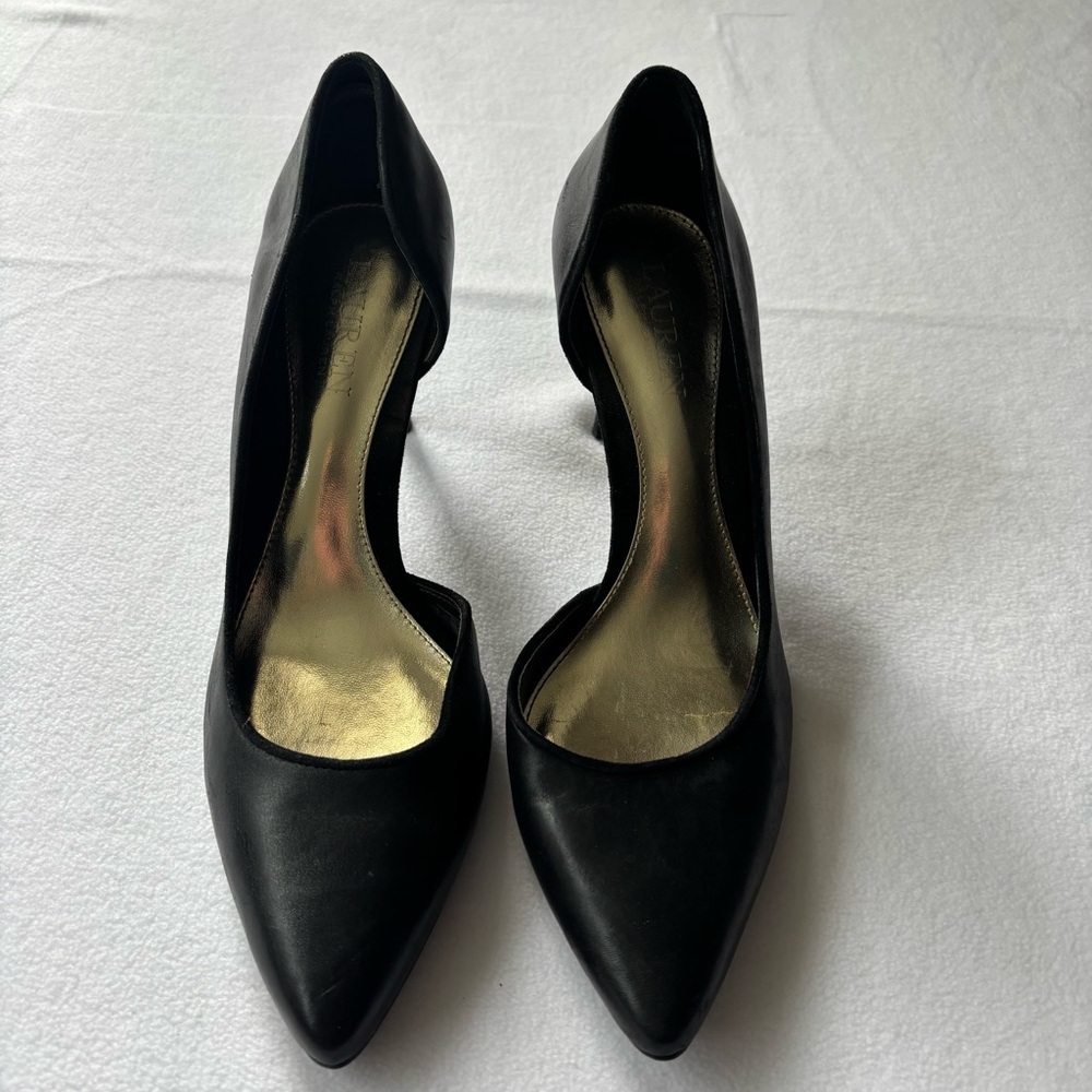 Ralph Lauren (R L l) Black Heels 8.5B